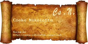 Cseke Nikoletta névjegykártya